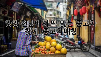 양양 현남에서 딱 맞는 중고차 찾기! 🚗💨 #중고차매칭