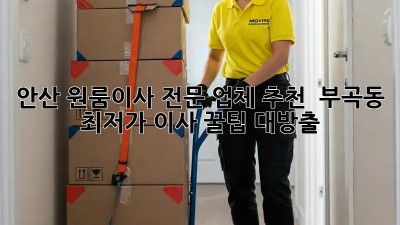 안산 원룸이사 전문 업체 추천! 💸 부곡동 최저가 이사 꿀팁 대방출 ✨